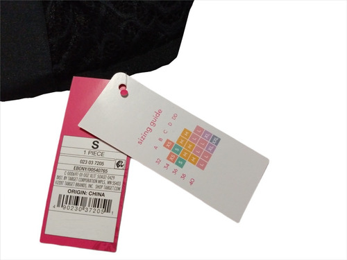 Bralette Brasier De Encaje Xhilaration Negro Talla S