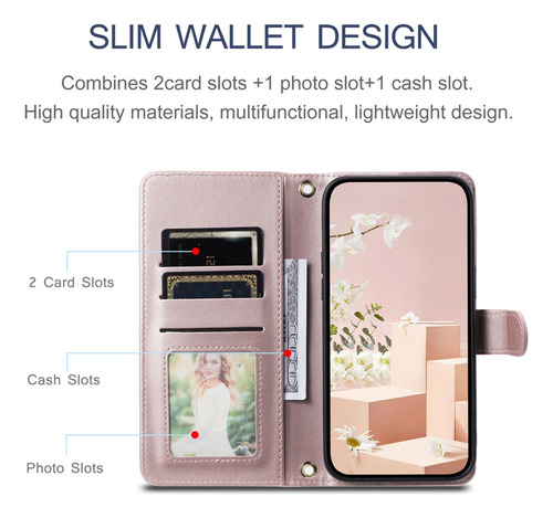 Funda Protectora De Piel Abatible Para Xiaomi 14t 5g/14t Pro 5g/poco M7 Pro 5g, Funda Protectora De Piel Con Correa De H