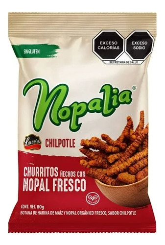 Churritos Nopalia Chipotle 80 G
