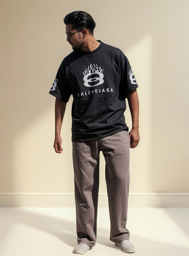 Playera Oversized Estilo Balenciaga Hombre