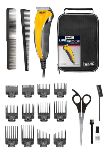 Maquina Rasuradora Wahl Life Proof Pro Kit 21 Pzs Amarillo