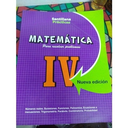 Matemática Para Resolver Problemas 4 Santillana 