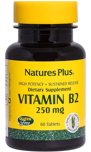 Vitamina B2 60tab Nature's Plus - Unidad a $5220
