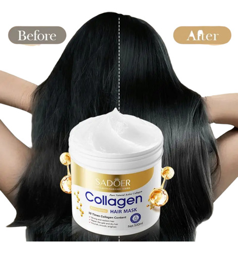 Mascarilla Capilar De Colageno Elimina Frizz El Cabello