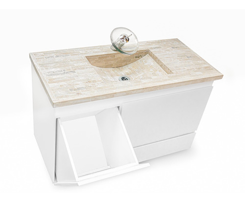 Vanitory Colgante 1mt Bacha Travertino Cascada Envio Gratis