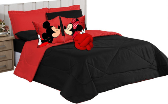 Edredom Mickey Minnie Queen, Mickey And Minnie Queen Size Bedding