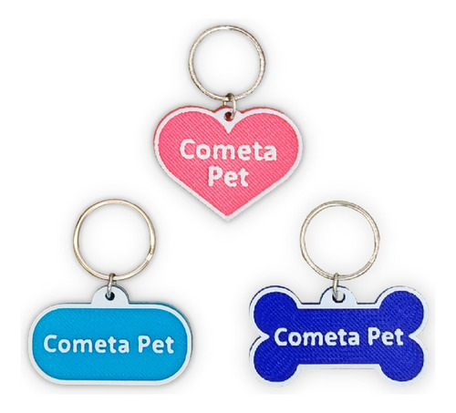 Placa Identificación Mascota - Personalizada 3d - Cometa Pet