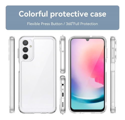 Funda For Samsung A23 A24 A33 A34 Silicona Transparente