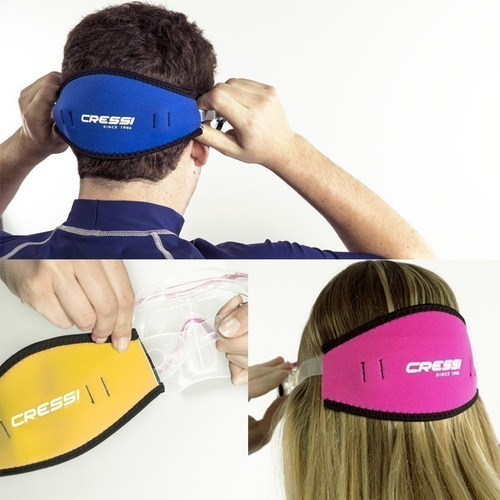 Cubre Correa Cressi Neopreno Para Mascara Color Yellow - Pvr