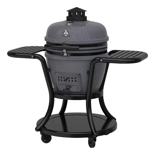 Asador Grill Kamado Ceramico Tipo Huevo 24 PuLG Rojo De Luj1