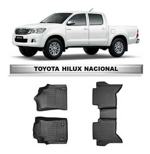 Alfombra Weathertech Bandeja Toyota Hilux Nacional Negra