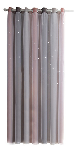 Cortina Doble Star Kids Blackout Para Cortinas Altas, 1 Unid