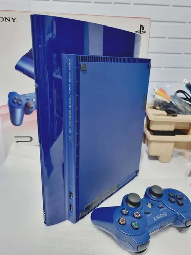 PS3 本体 値下げアリ J96- Console Ps3 Playstation 3 Super Slim Azurite Japonês