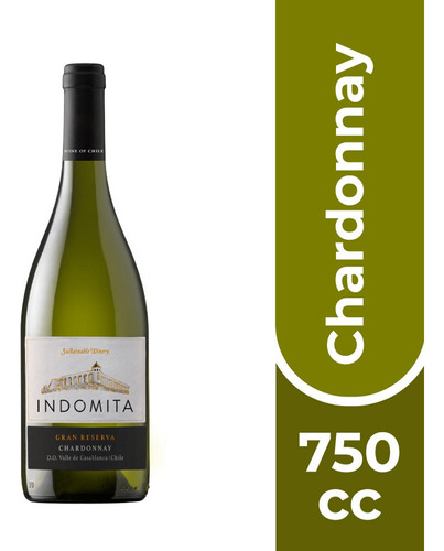 Vino Indómita Gran Reserva Chardonnay Botella 750cc