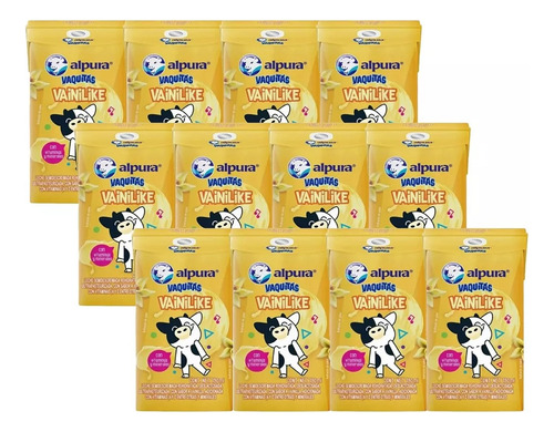 Leche Alpura Vaquitas Lechitas Sabor Vainilla 12 Pzs 190 Ml