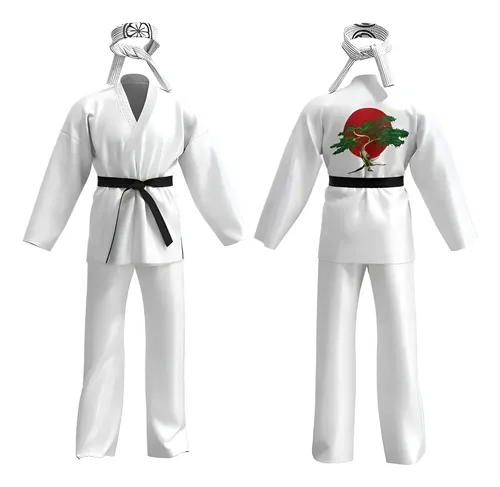 CARNEVALE HALLOWEEN VESTITO KARATE KID KIMONO COBRA KAI ADULTO BAMBINO FYASA