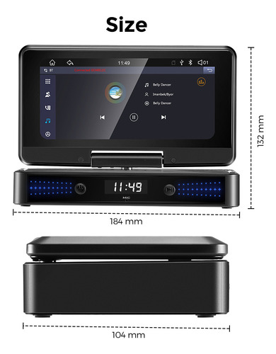 Estéreo 1din Hd Táctil Bluetooth Mirrorlink De 7 Pulgadas Con Cámara