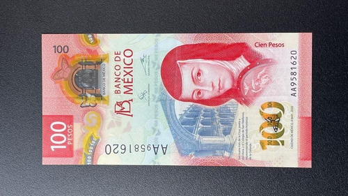 Imagen 2 de 4 de Billete De Colección De 100 Pesos Serie A A