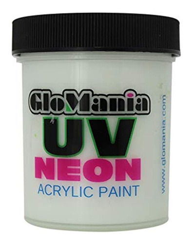 Blanco Uv Negro Luz 2oz Fluorescente Neón Pintura Acrílica