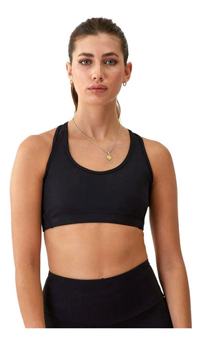 Top Admitone Rf Ruana Negro Mujer