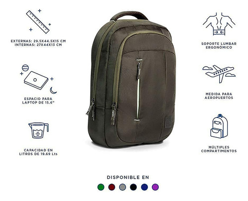 Mochila Ergonómica Para Laptop Hasta 15.6 Pulgadas Zilker