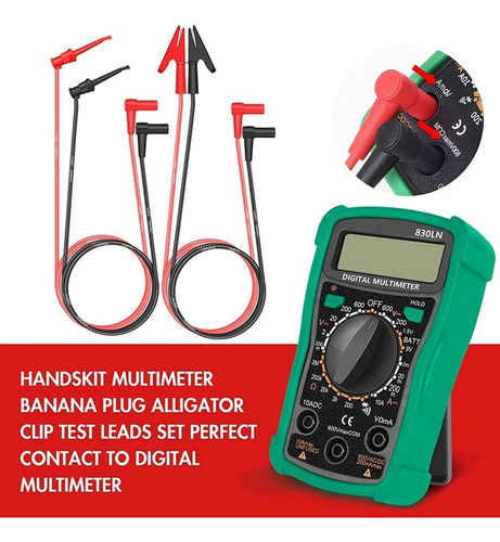 Cables De Prueba Multímetros Con Pinza De Cocodrilo Electric