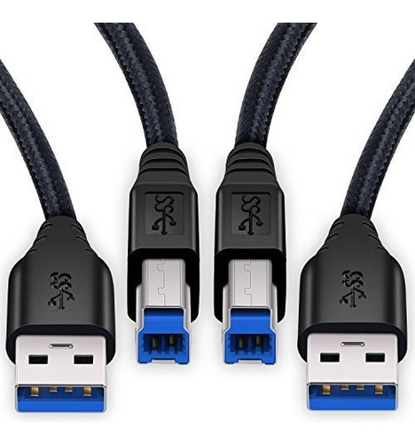 Besgoods 2pack Trenzado De 6 Pies Super Velocidad Usb 30 Tip