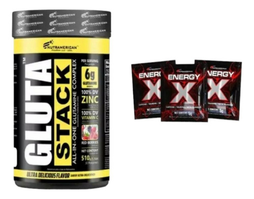 Gluta Stack Glutamina - Unidad a $64990