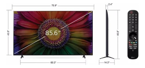 Smart TV de 86" LG UR8000 86UR8000 con pantalla LED 4K - Excelente (Reacondicionado)