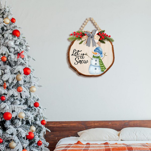 Letrero Colgante De Navidad, Letrero De Puerta Con Coronas