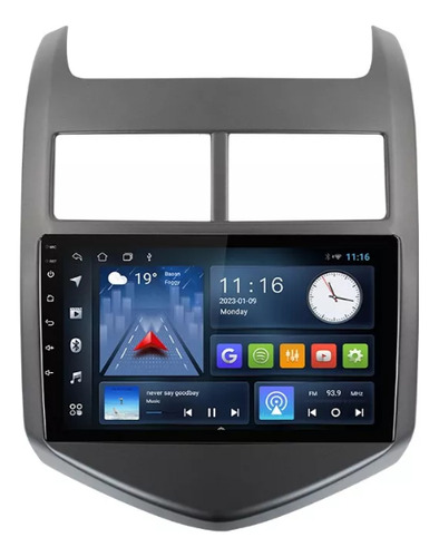 Estéreo Para Chevrolet Sonic 2011-2016 Gps Wifi Fm Cámara Color Black