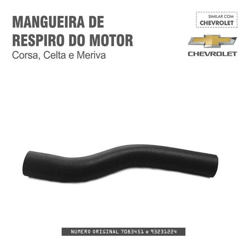 Mangueira Do Respiro Para Corsa Celta Meriva Prisma 93231224