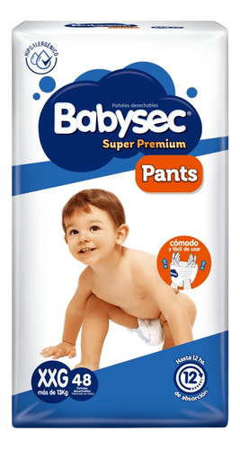 Pants Babysec Super Premium 48 Un Extra Extra Grande (xxg)