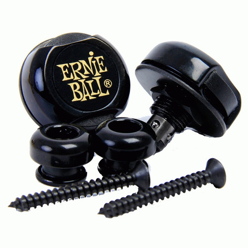 Ernie Ball 4601 Par Broches Seguridad Tahali Correa Negro