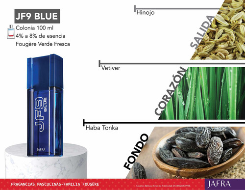 J- F9 Blue Colonia Para Caballero Jafra Jf9 Blue Azul