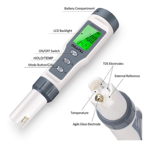 Medidor De Ph Y Medidor De Ppm Y Temperatura