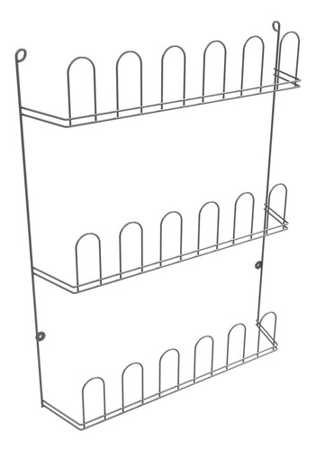 Zapatero Pared 9 Pares  Metalizado  