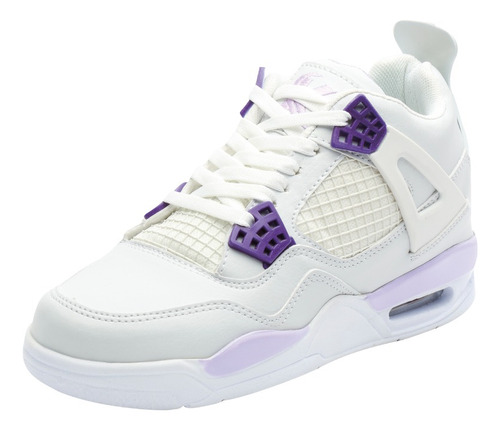 Tenis Deportivo Blanco Bota De Basquet Para Mujer R-49