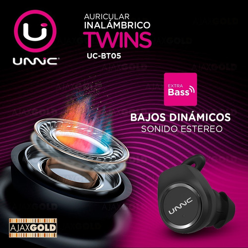 Auricular Bluetooth 5.0 Deportivo Inalámbrico In Ear Touch Color Negro