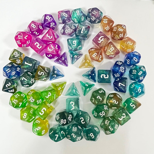6 Juego De Dados Poliédricos 7x, Juguetes De A Multi A