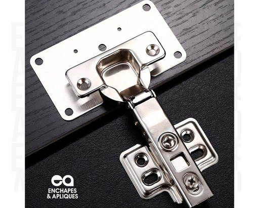 Imagen 5 de 7 de Placa Platina Reparación Puerta Bisagra Pack X 4unid+tornill