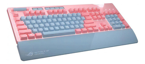 Teclado Gamer Asus Xa01 Rog Strix Flare Rgb Pink Red Idioma Inglés Us Color Del Teclado Pink