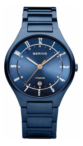 Reloj Hombre Bering 11739-797 Cuarzo 39mm Pulso Azul