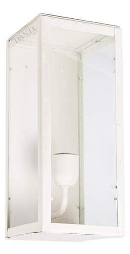 Aplique Luz Exterior Pared Farol Vintage Hierro Vidrio 35cm