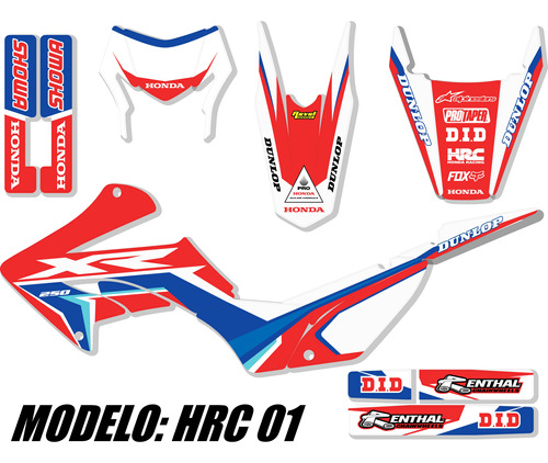 Kit De Calcos P/ Honda Tornado 2023 -hrc 01- Laminado Grueso