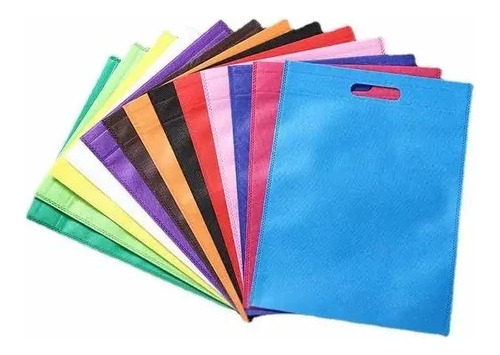 Pack X10 Bolsas Tnt De Genero 31 X 25  Variedad Colores