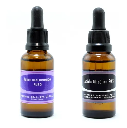 Hialuronico Puro 30 Ml Ácido Glicólico 20 % 30 Ml 
