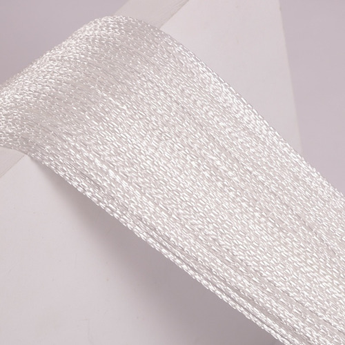 Cortina De Corda Franja Decorativa Segue Com Varão Regulável