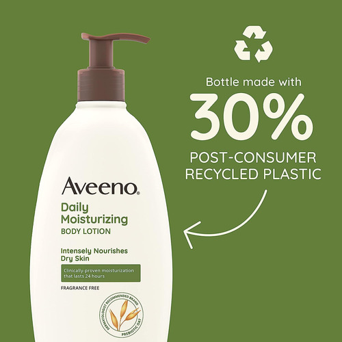 Aveeno Daily Moisturizer, Body Lotion, Para Piel Seca, Sin F