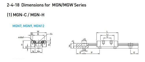 Riel Guía Lineal Mgr12 / Mgn12c De 1000mm Cnc Impresora 3d